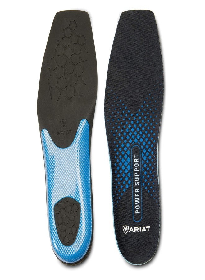 ARIAT Men's Power Support Insole Wide Square Toe, Blue, 10.5 W